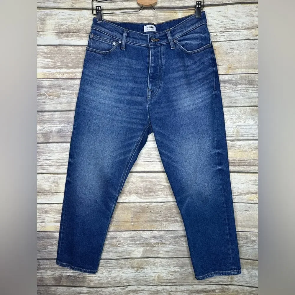 NN07 frey tapered leg jeans in mid blue 29/30